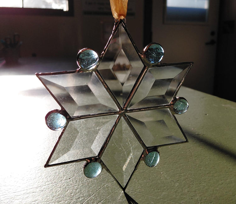 12/21: Stained Glass Beveled Snowflake (1 day) Sunday 10-2pm