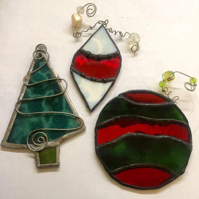 12/21: Stained Glass Holiday Ornaments (1 day) Sunday 10-2pm