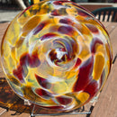 Warm Leopard Blown Rondel by Lancelot Fraser Glass