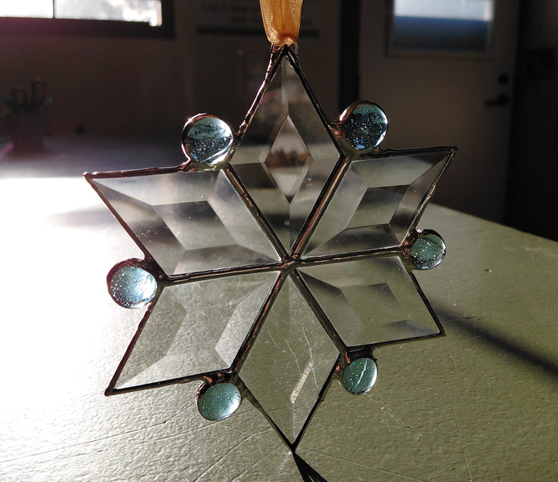 12/21: Stained Glass Beveled Snowflake (1 day) Sunday 10-2pm