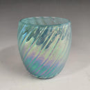 Iridescent Teal tumbler by Glass Eye Studio