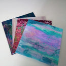 Iridized 6x6 Assorted Pack of 4