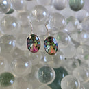 Rainbow Oval Earrings by Nicollette Gamache