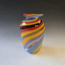 Rainbow Swirl vase by Rick Hunter Glass