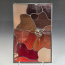 Red Poppy stained glass panel by Julie McAlister