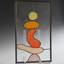 Stacked, Stained Glass panel by Julie Orchard