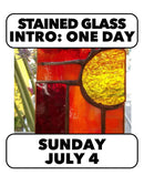 (3 spots left) 7/4: 4th of July! Stained Glass Intro (1 Day) 10-4pm Saturday