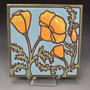 Poppy Cluster in a Field of Blue by Carly Quinn Designs