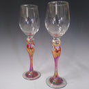 Handblown Wine Glass Set by Rosetree Glass Studio