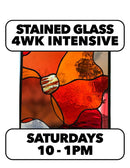 9/5-9/26: 4 week Stained Glass ALL LEVELS w/ Melinda (4 wk) 10-1pm SATURDAYS