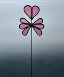 Stained Glass Heart Plant Stake