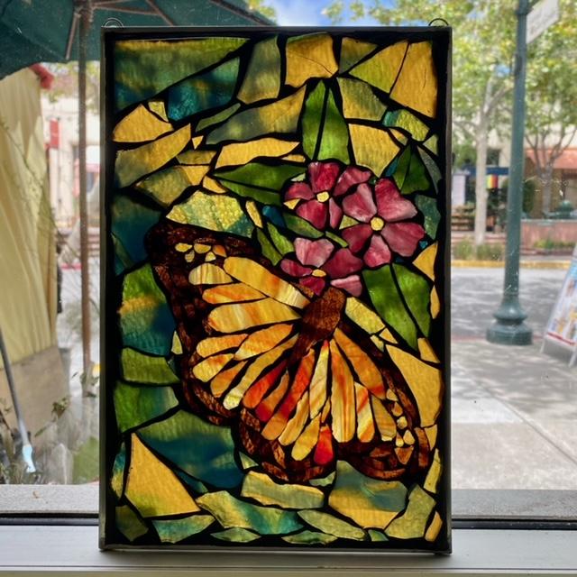Glass on Glass Monarch butterfly