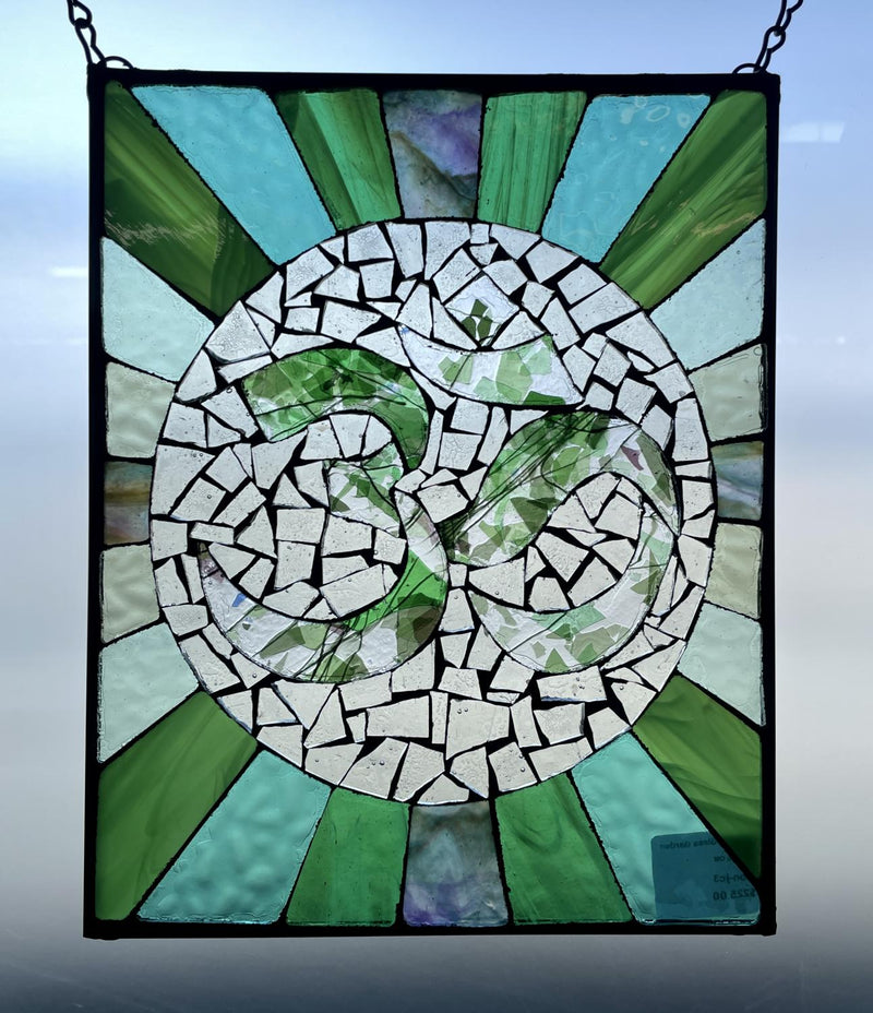 Mosaic Om Glass on Glass