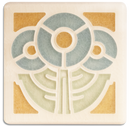 Round Flowers Tile by Motawi