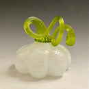 White Glass Pumpkin by Slow Burn Glass