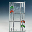 Burnt Orange and Green Panel by Lead and Light